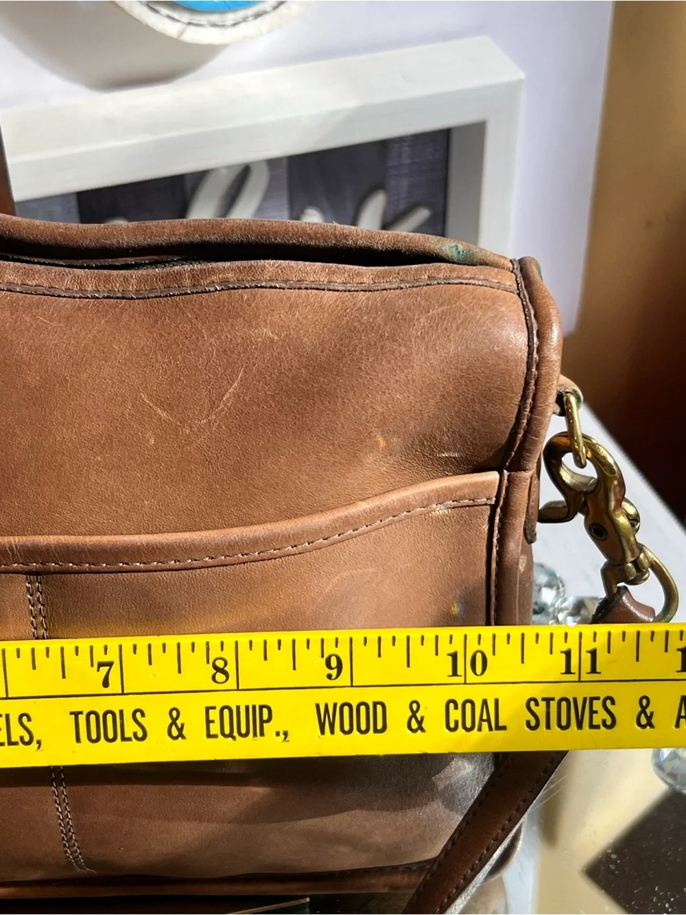 Coach Vintage NYC Companion Bag Putty Glove Tanned Leather Crossbody 70s 80s USA